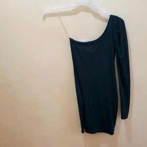 One shoulder midi dress